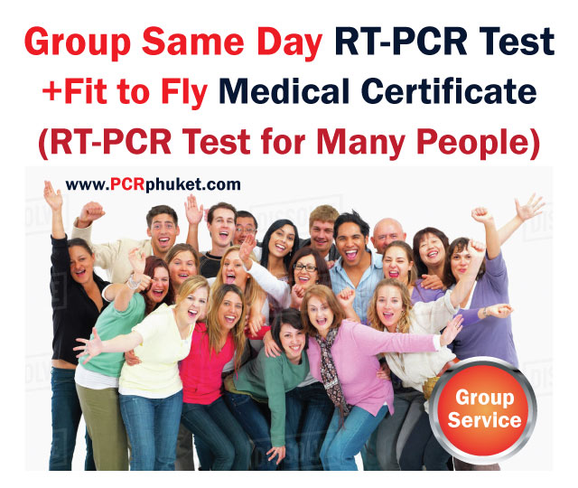 Group Same Day RT-PCR Testing + Fit to Fly Medical Certificate (Result within 9 p.m)