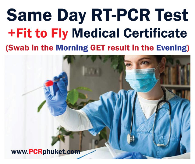 SAME DAY RT-PCR Testing (Result within 9 p.m) + Fit to Fly Medical Certificate